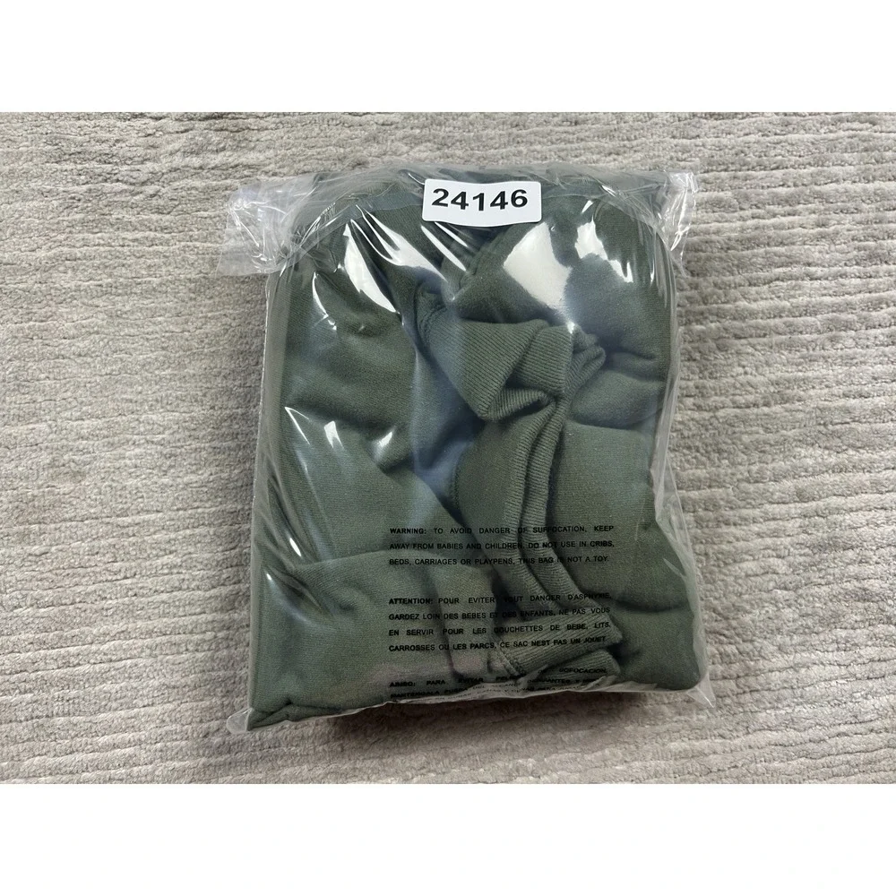 Hanes Sweatpants Adult‎ XL Green Pull On Elastic Waist Cotton Blend Athleisure